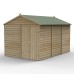 4Life Overlap Pressure Treated 8 x 12 Apex Double Door Shed - No Window